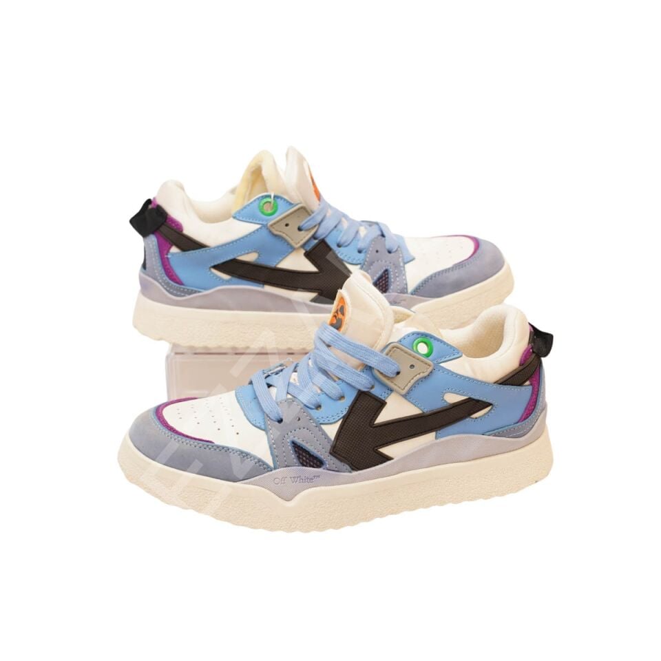 Off 820 Beyaz Mavi Erkek Ayakkabı