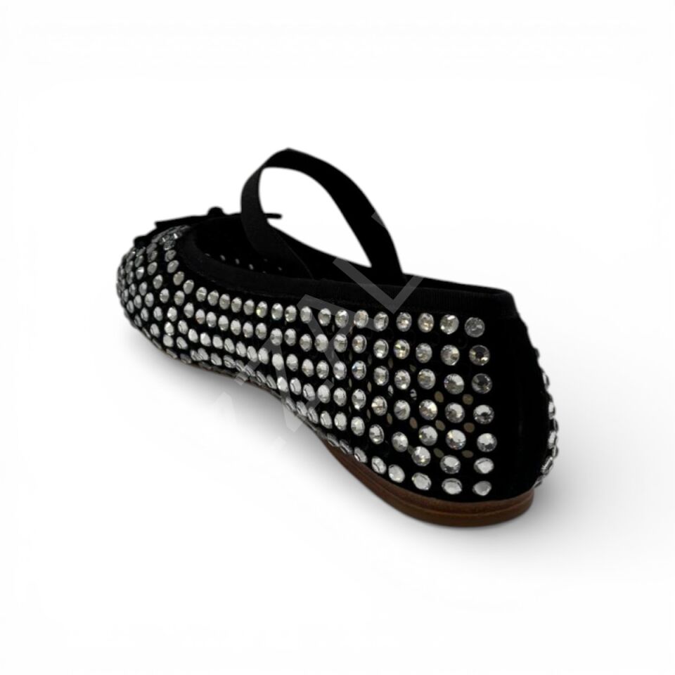 Miu 748 Beyaz Taşlı Babet Kadın Ayakkabı