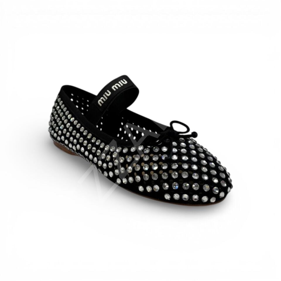 Miu 748 Beyaz Taşlı Babet Kadın Ayakkabı