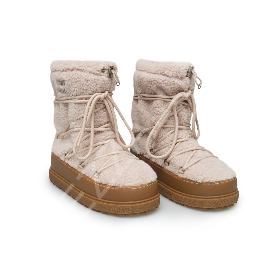Miu 579 Krem Peluş Kadın Ayakkabı