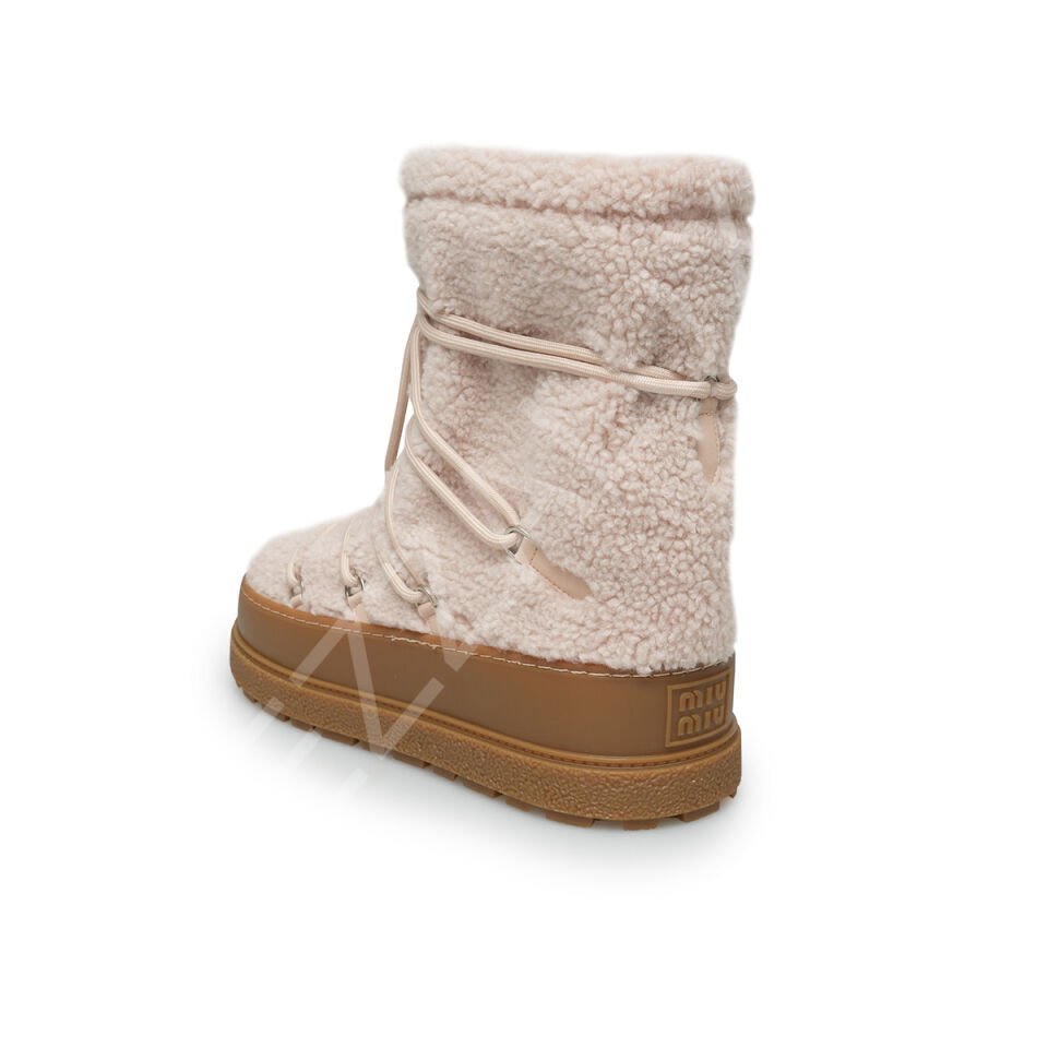 Miu 579 Krem Peluş Kadın Ayakkabı