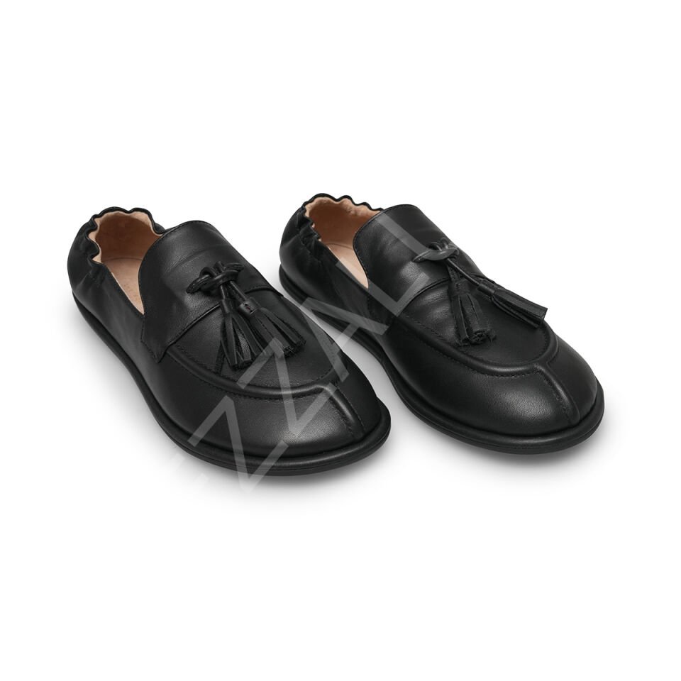 Row 648 Siyah Deri Kadın Ayakkabı