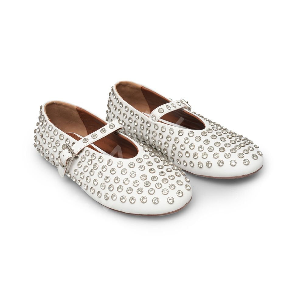 Alaia 15 Beyaz Taşlı Kadın Ayakkabı