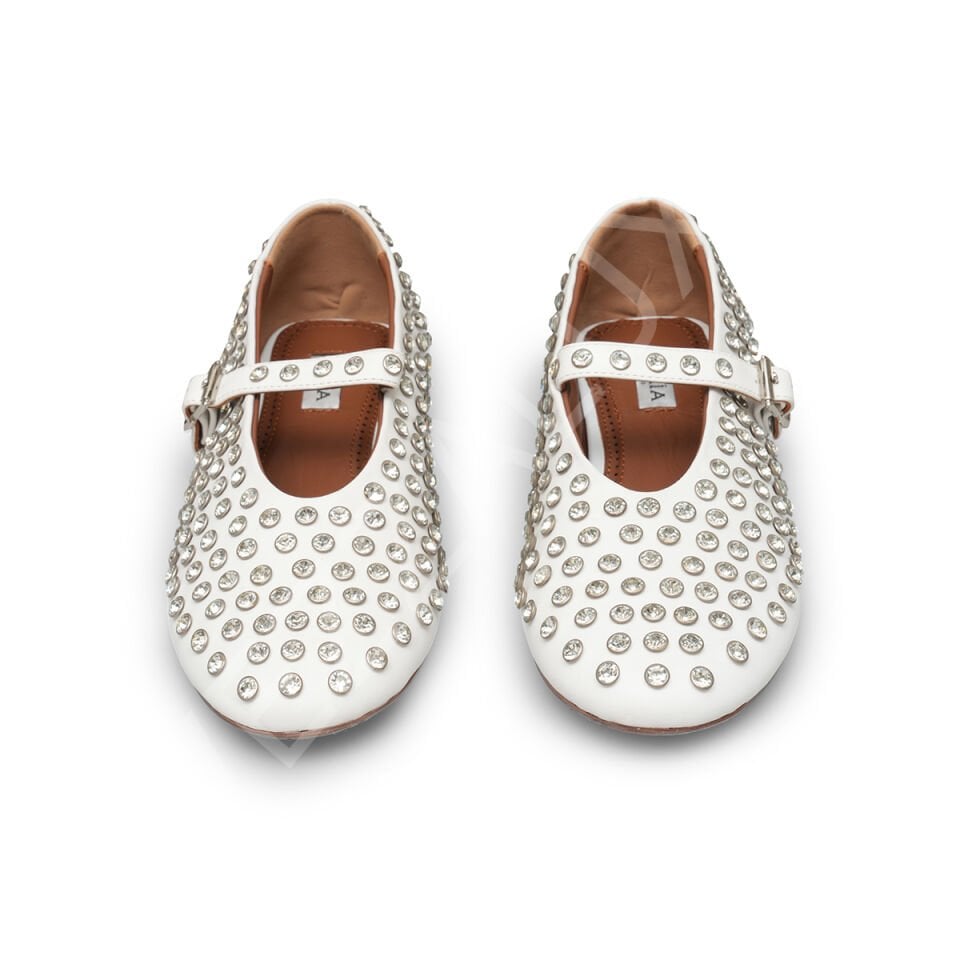 Alaia 15 Beyaz Taşlı Kadın Ayakkabı