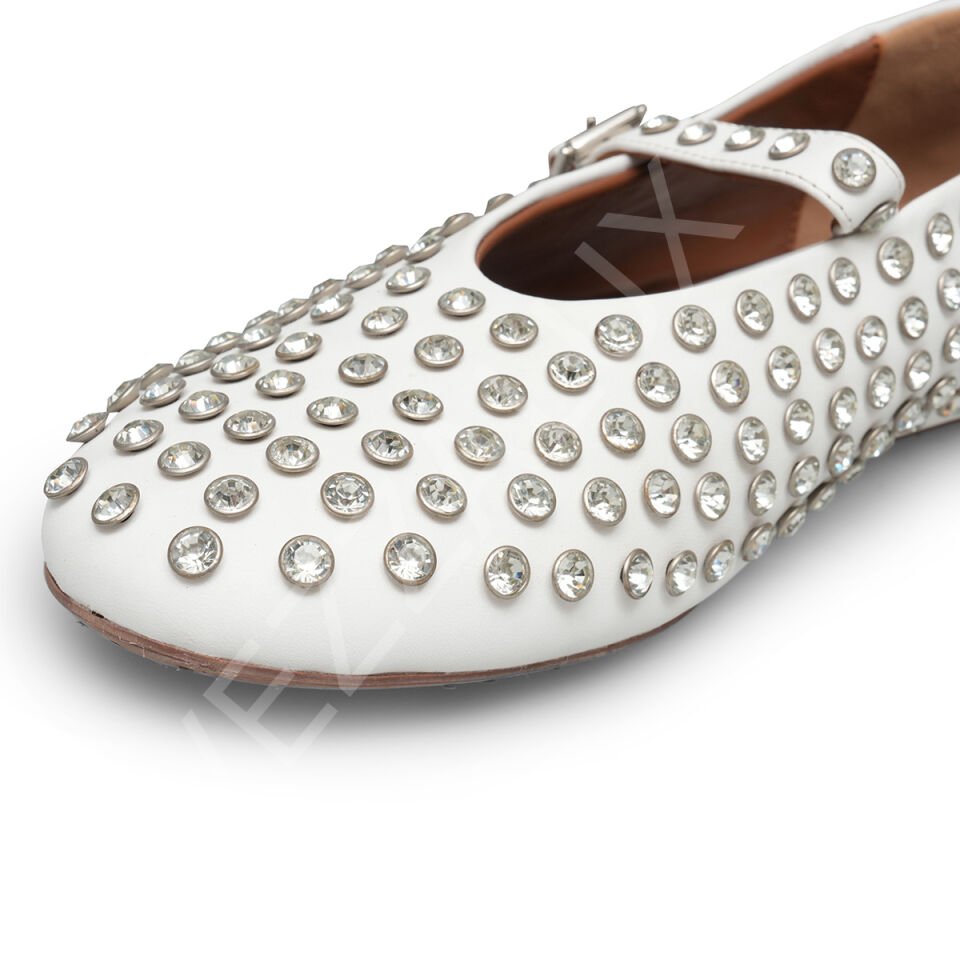 Alaia 15 Beyaz Taşlı Kadın Ayakkabı