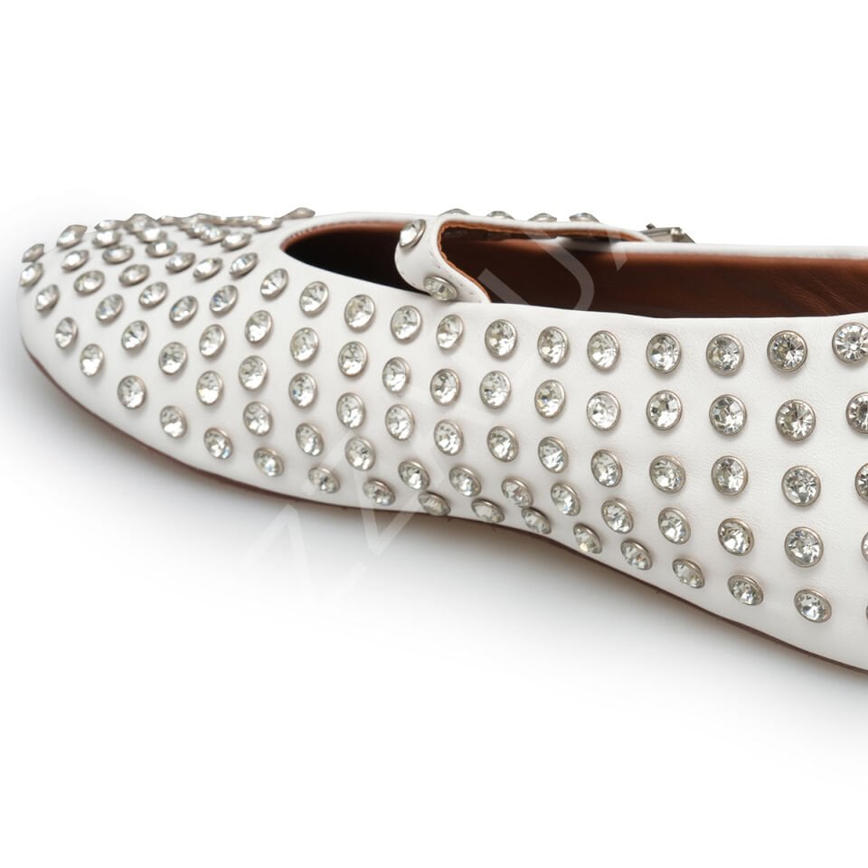 Alaia 15 Beyaz Taşlı Kadın Ayakkabı