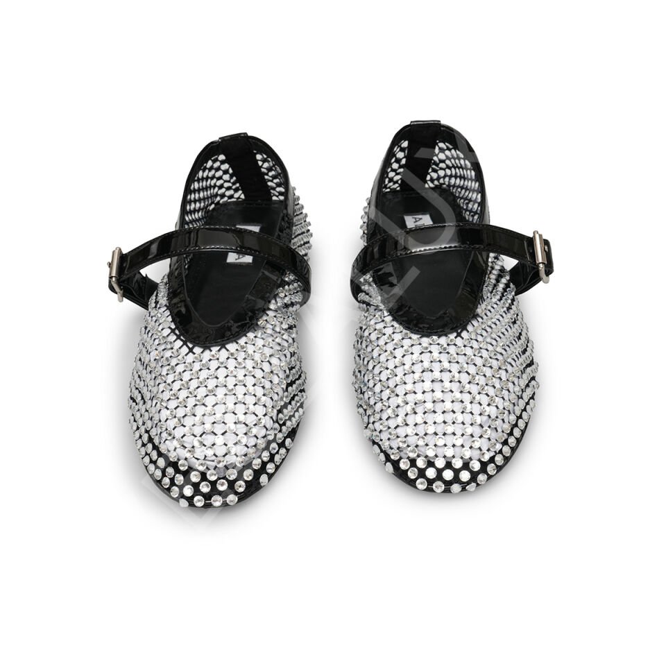 Alaia 727 Taşlı File Kadın Ayakkabı