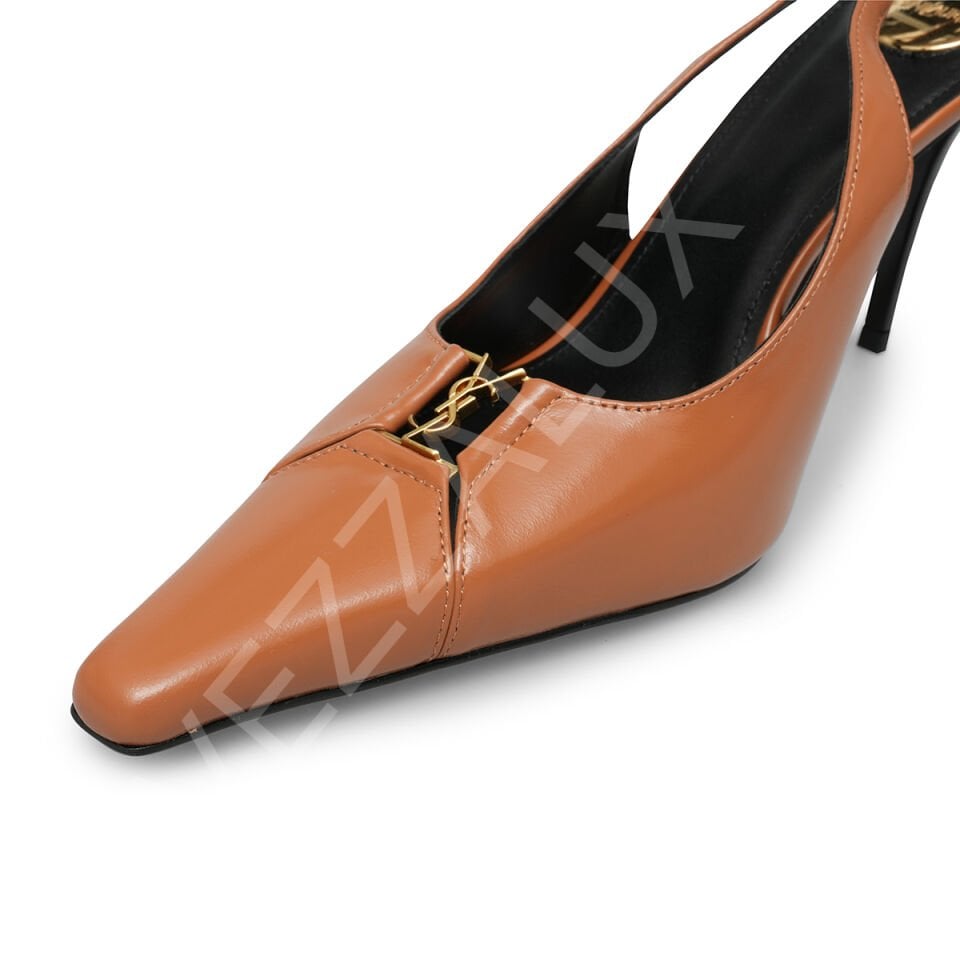 Ysl 715 Taba Topuklu Kısa Kadın Ayakkabı