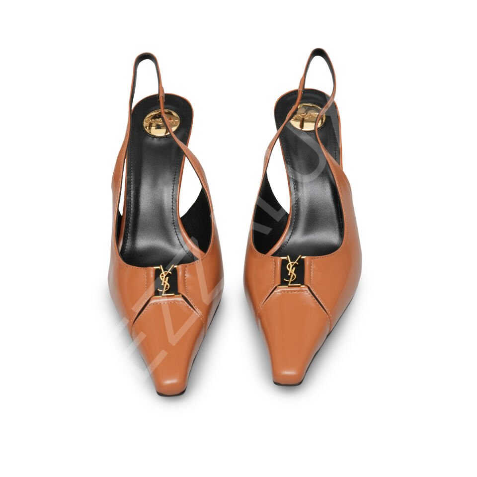 Ysl 715 Taba Topuklu Kısa Kadın Ayakkabı