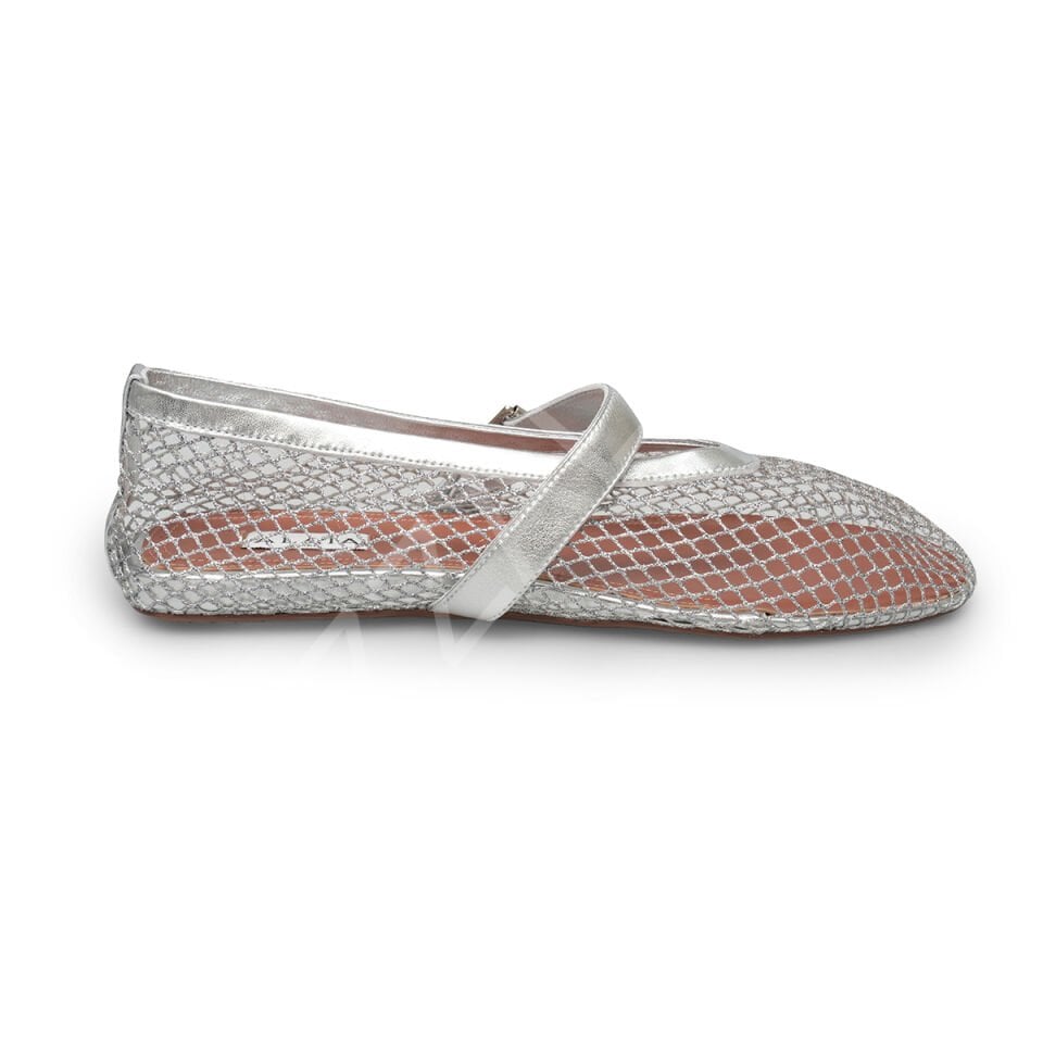 Alaia 739 Gümüş File Kadın Ayakkabı
