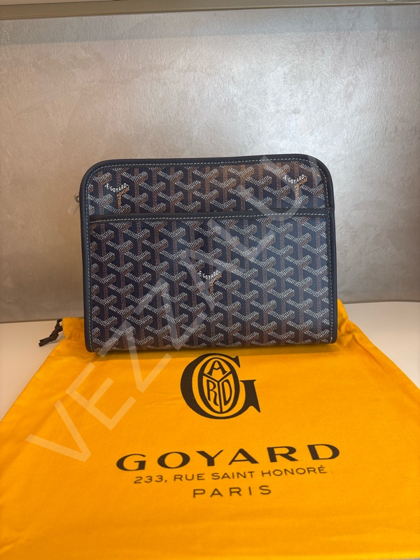 Goyard 1114 Fermuarlı Lacivert Erkek Çanta