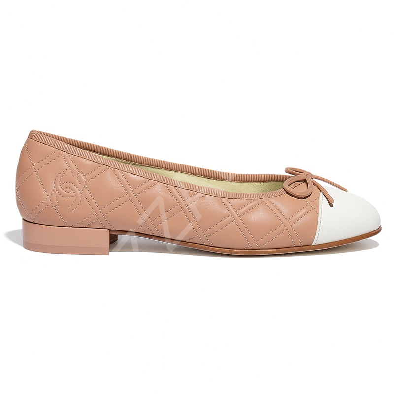 Chanel 09 Pembe U.Beyaz Cc Kadın Ayakkabı