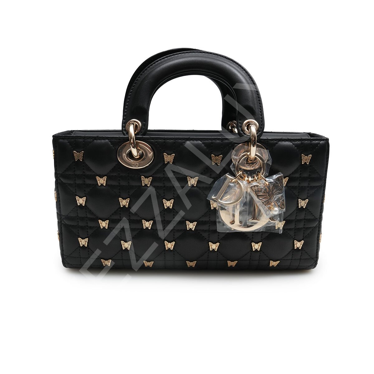 Dior 350 535 Lady D-Joy Bag Kelebekli 22*12*6 Small Siyah Kadın Çanta