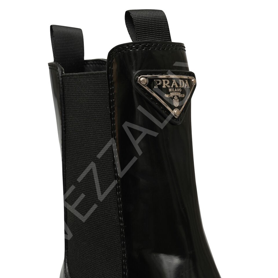 Prada 08 Siyah Yarım Bot Kadın Ayakkabı