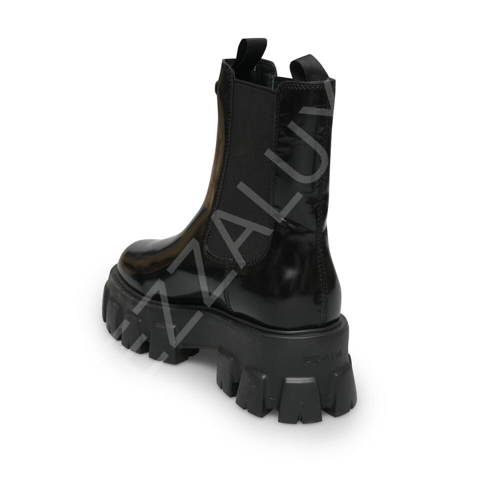 Prada 08 Siyah Yarım Bot Kadın Ayakkabı