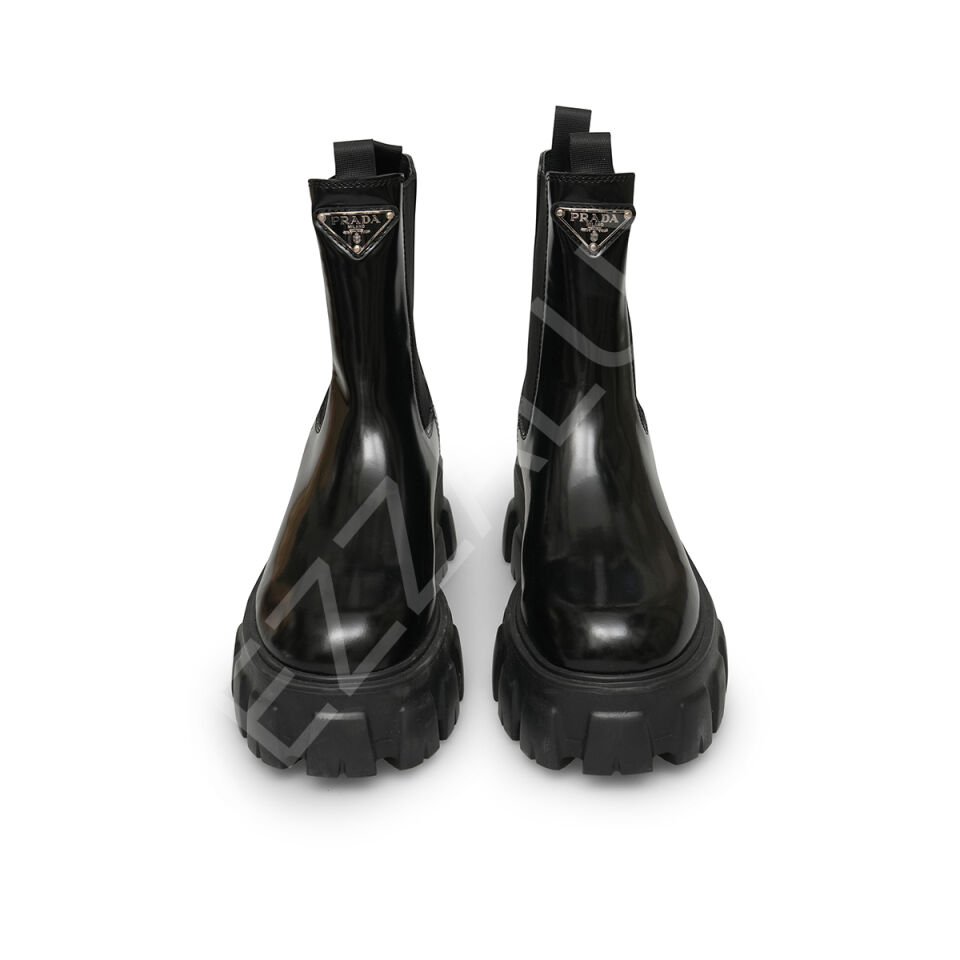 Prada 08 Siyah Yarım Bot Kadın Ayakkabı