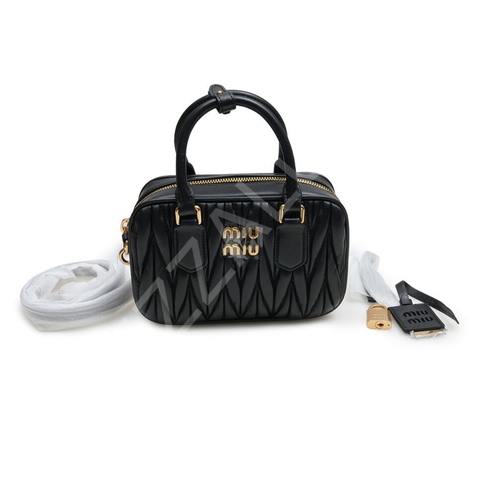 Miu Arcadie Napa 13*19*6 Small Siyah Kadın Çanta