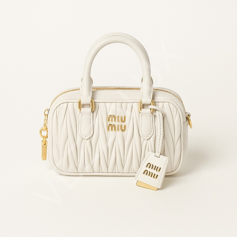 Miu Arcadie Napa 13*19*6 Small Beyaz Kadın Çanta