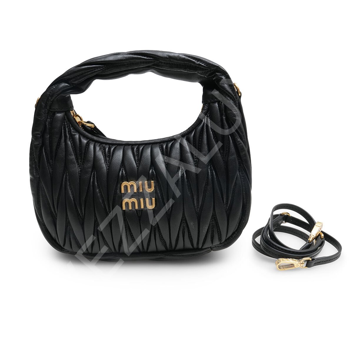 Miu Wander Hobo 17*20*6 Small Siyah Kadın Çanta