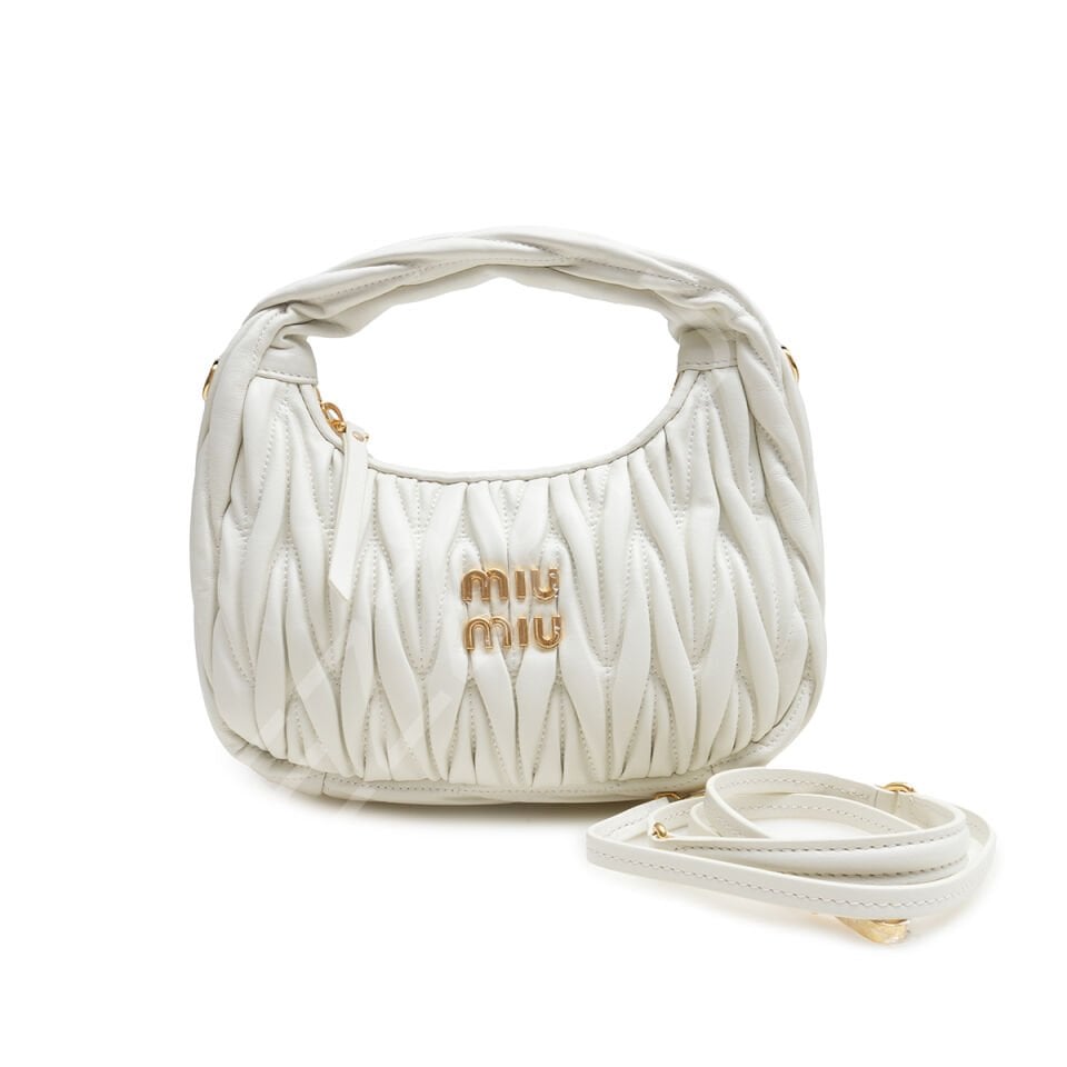 Miu Wander Hobo 17*20*6 Small Beyaz Kadın Çanta