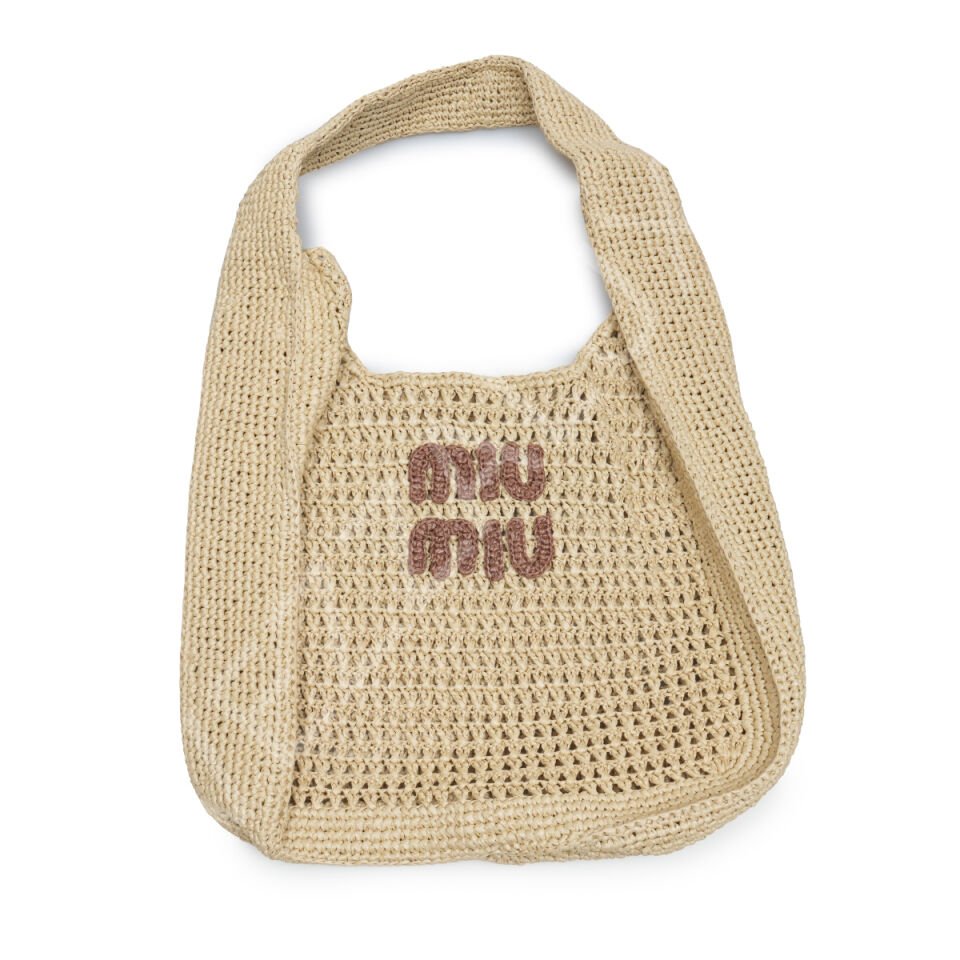 Miu Hasır Çanta  Standart Krem Kadın Çanta