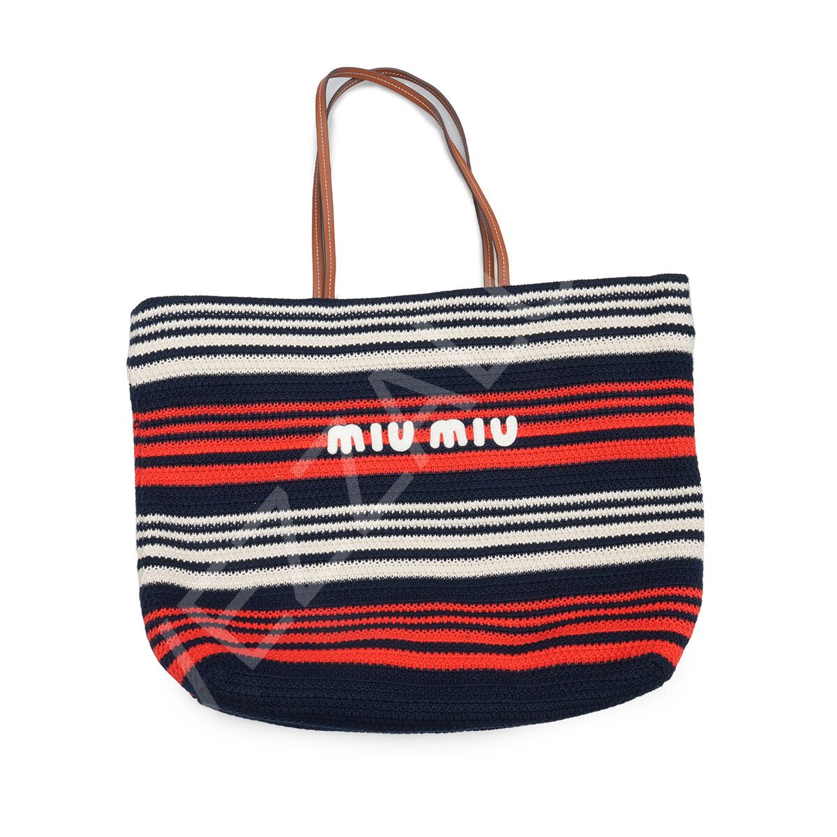 Miu Örgü  Standart Kırmızı Beyaz Kadın Çanta