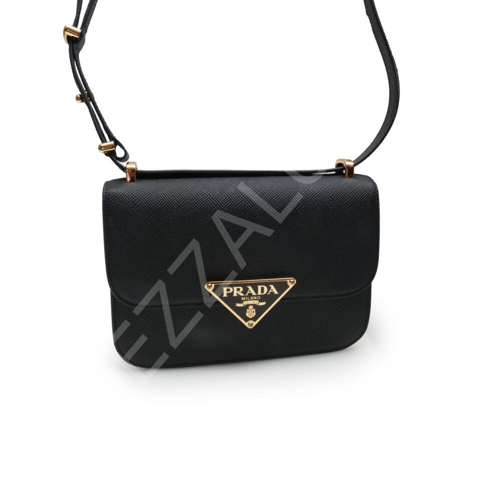 Prada Saffiano 15*22*6 Standart Siyah Kadın Çanta