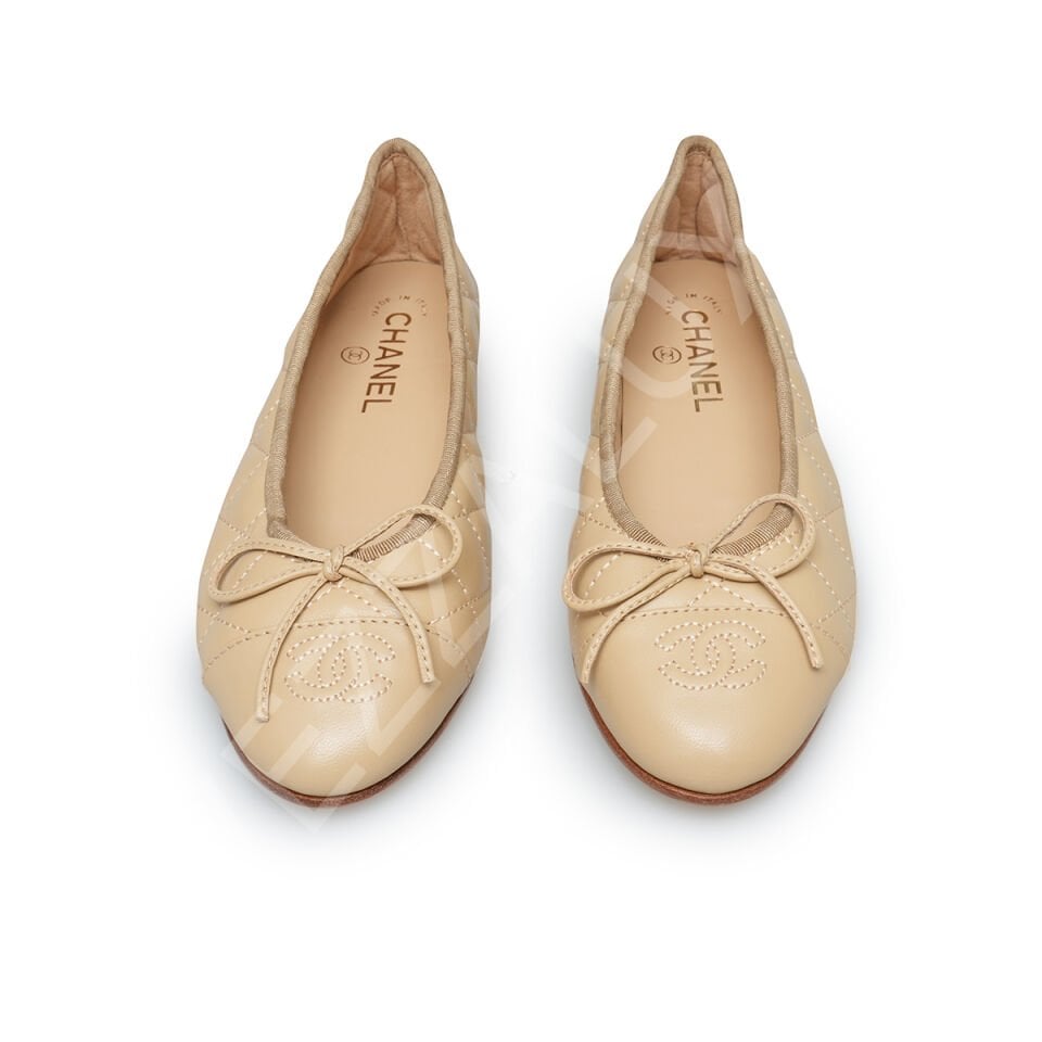 Chanel 26 Full Krem Kapitone Kadın Ayakkabı