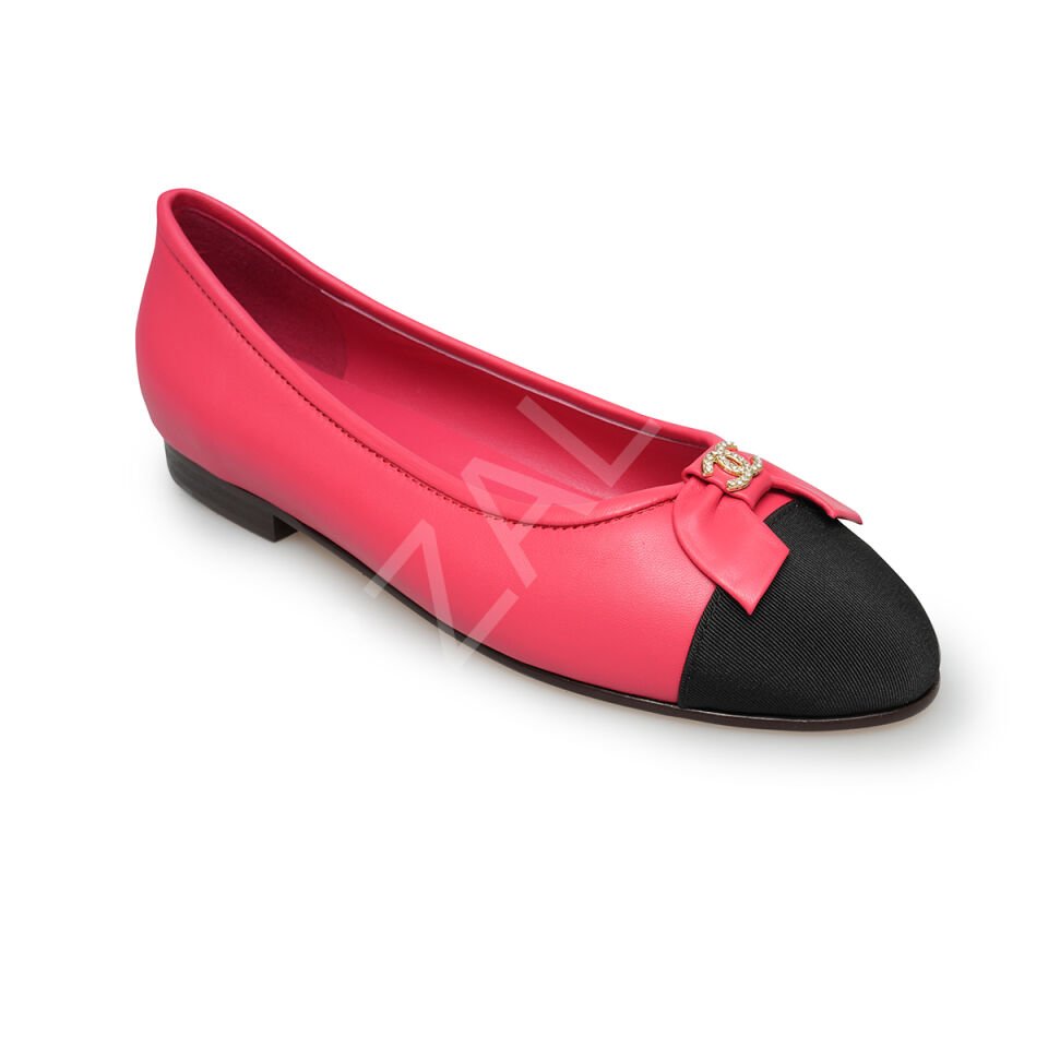 Chanel 28 Pembe U.Siyah Kumaş Kadın Ayakkabı