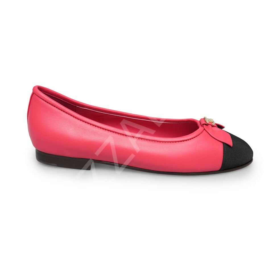 Chanel 28 Pembe U.Siyah Kumaş Kadın Ayakkabı