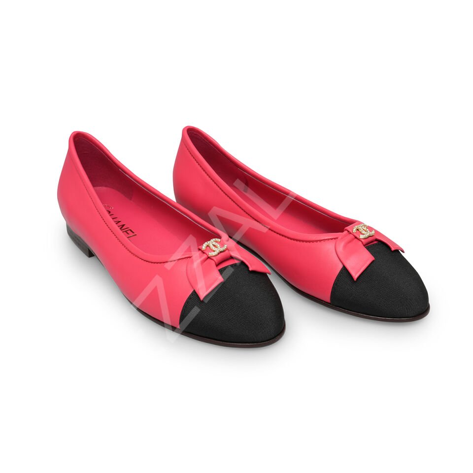 Chanel 28 Pembe U.Siyah Kumaş Kadın Ayakkabı