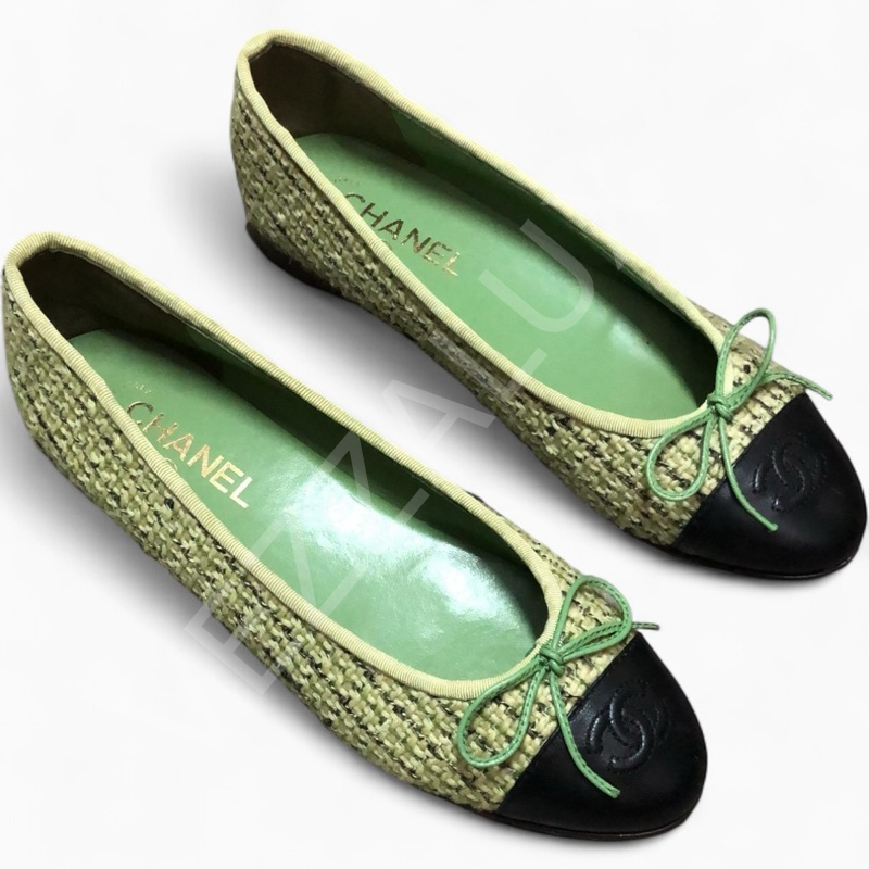Chanel 31 Yeşil Tüvit Kadın Ayakkabı