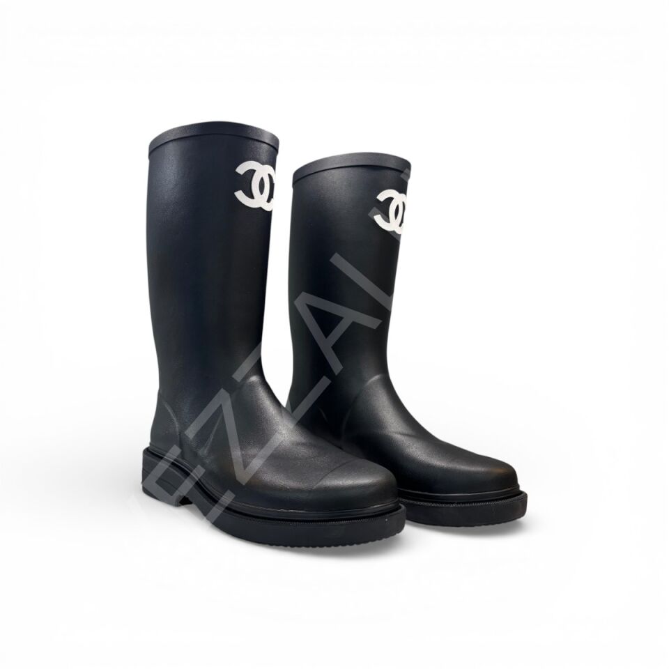 Chanel Y01 Siyah Yağmurluk Kadın Ayakkabı