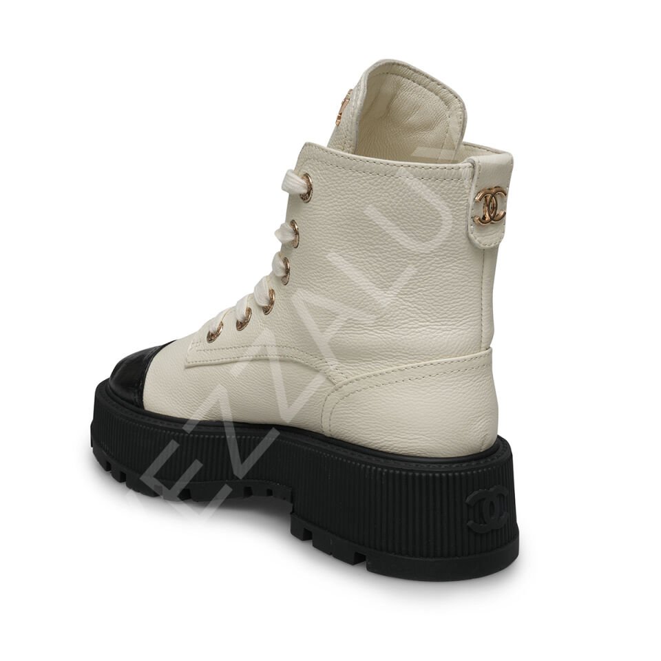 Chanel B04 Beyaz Bot Kadın Ayakkabı