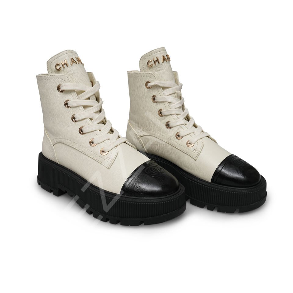 Chanel B04 Beyaz Bot Kadın Ayakkabı