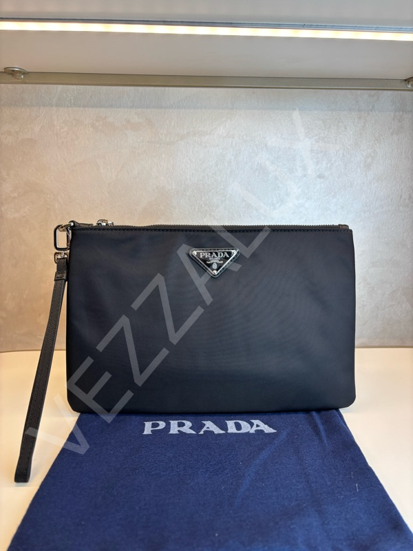 Prada 1082  Siyah Nylon Clutch Erkek Çanta