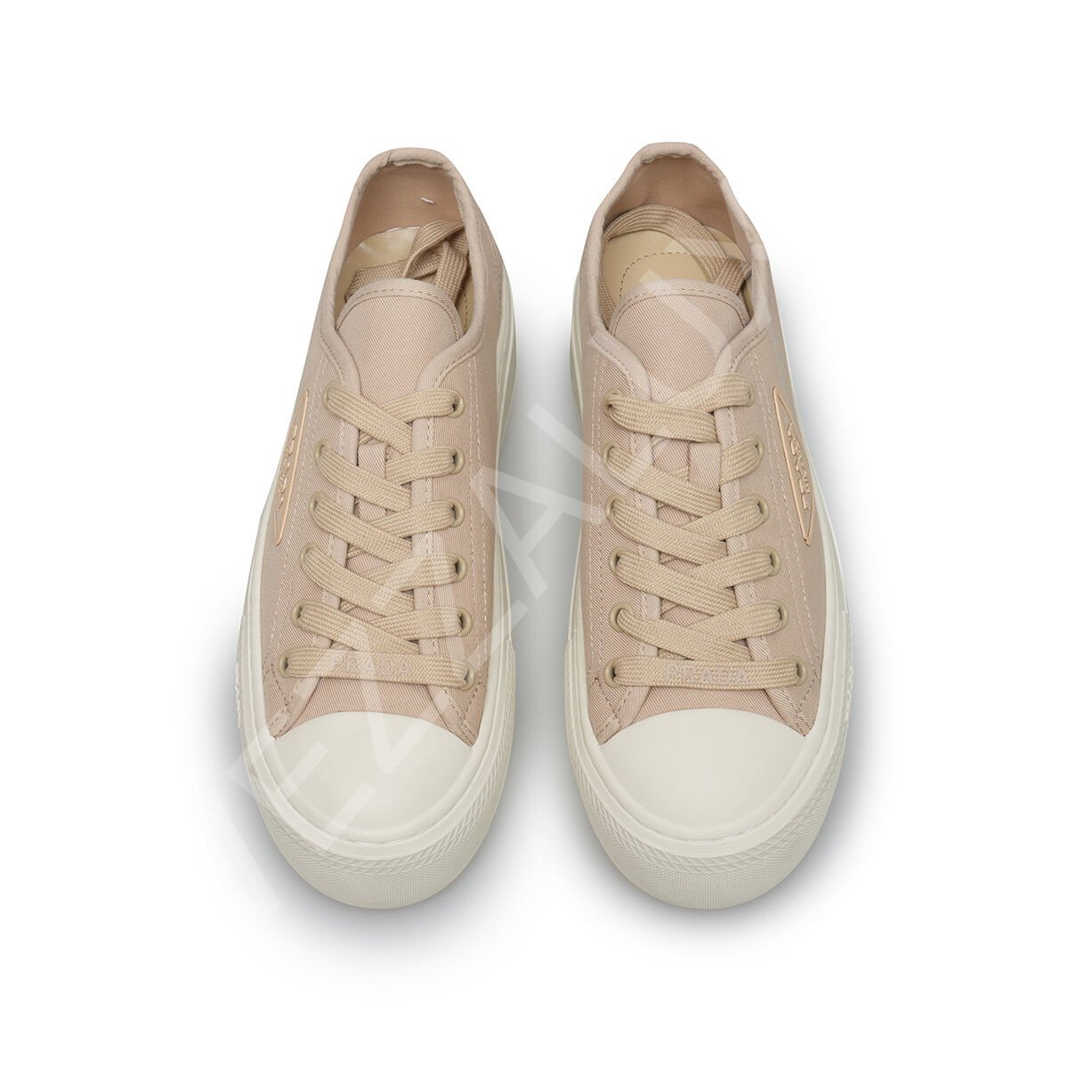 Prada 687 Bej Kalın Taban Kadın Ayakkabı