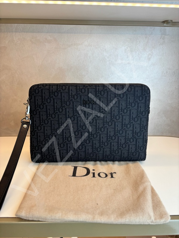 Dior 1096 Siyah Logolu Saplı Erkek Çanta