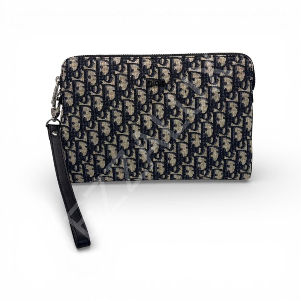 Dior 1097 Lacivert Logolu Saplı Erkek Çanta