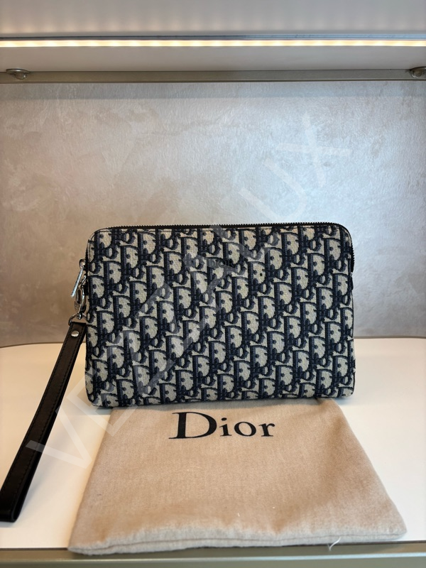 Dior 1097 Lacivert Logolu Saplı Erkek Çanta