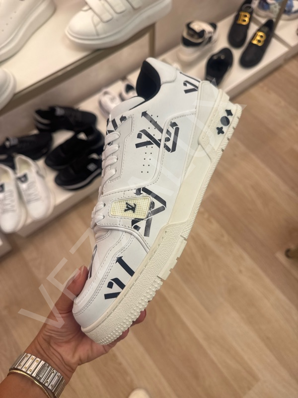 Lv 875 Beyaz Siyah Baskılı Erkek Ayakkabı