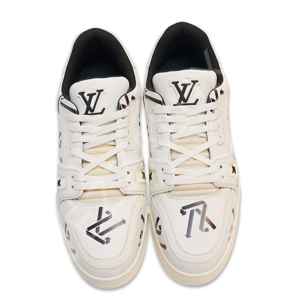 Lv 875 Beyaz Siyah Baskılı Erkek Ayakkabı
