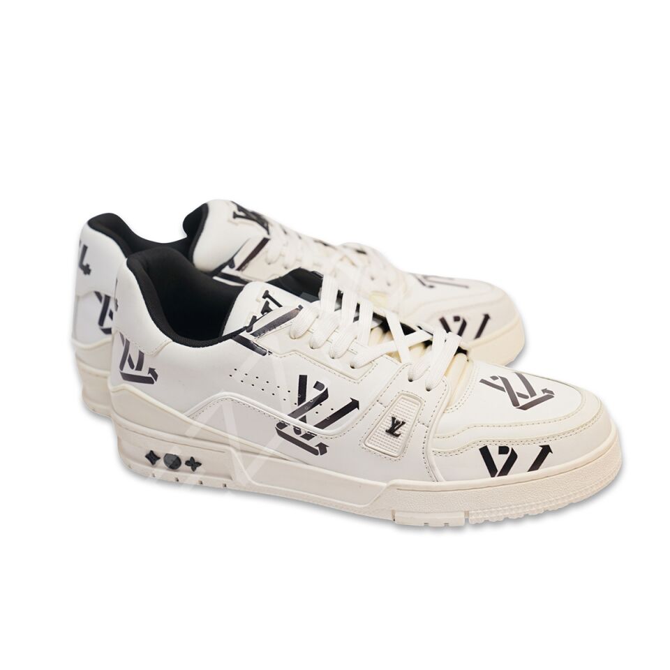 Lv 875 Beyaz Siyah Baskılı Erkek Ayakkabı