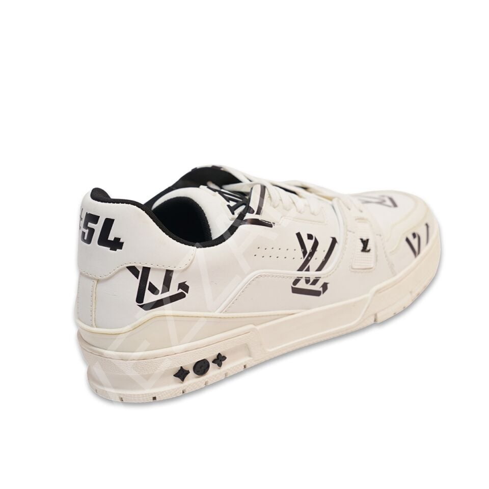 Lv 875 Beyaz Siyah Baskılı Erkek Ayakkabı