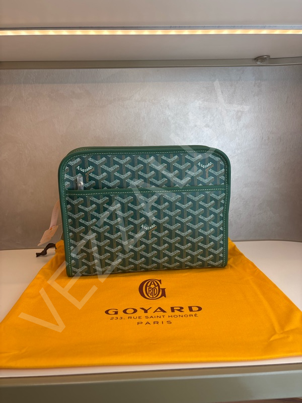 Goyard 1111 Fermuarlı Yeşil Erkek Çanta