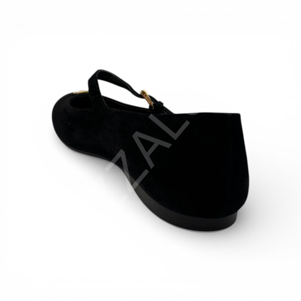 Prada 1139 Siyah Babet Kadın Ayakkabı