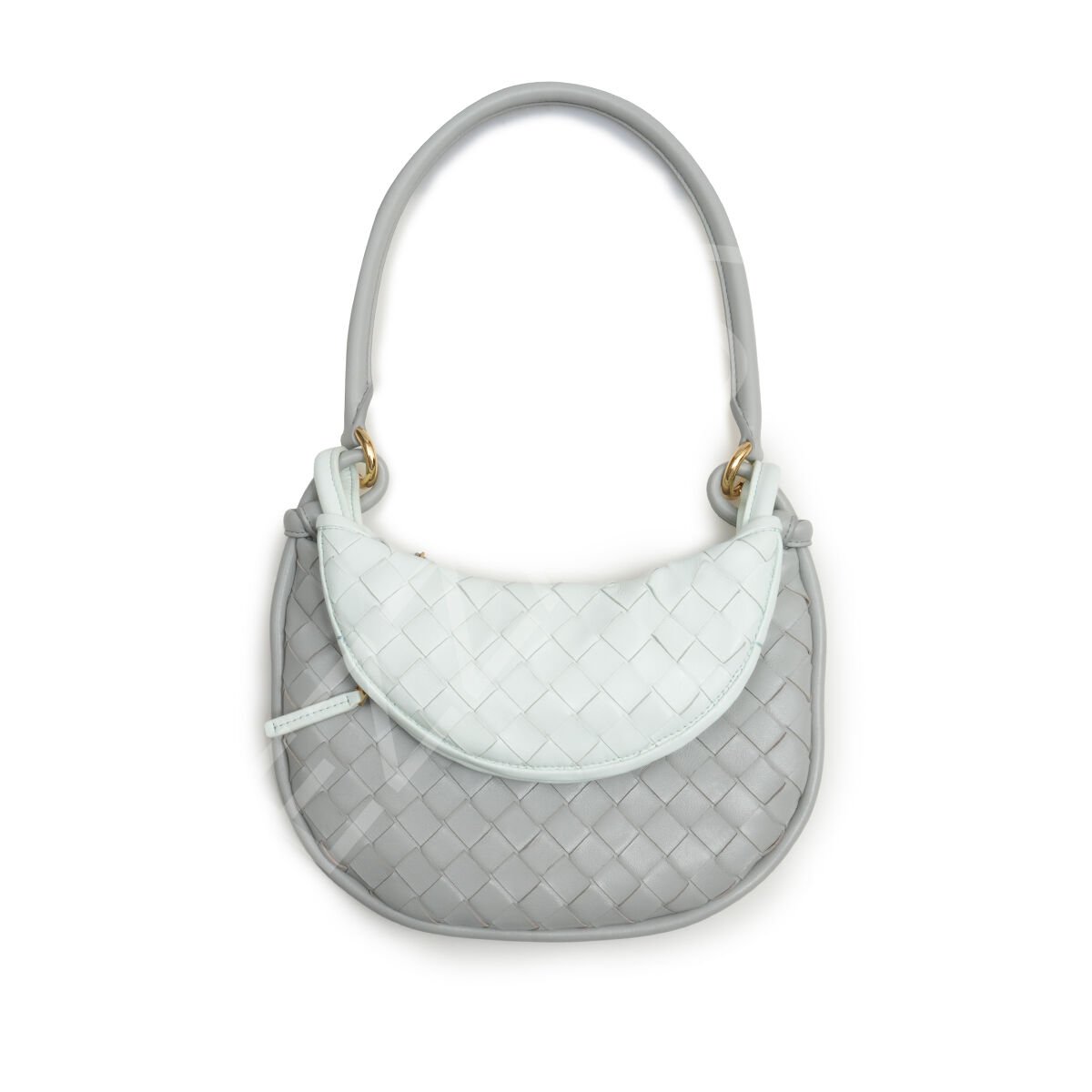 Bottega Gemeli 24,5*19*7 Small Gri Su Yeşili Kadın Çanta