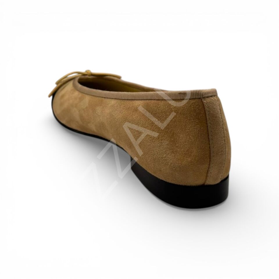 Chanel 1143 Krem Süet Kadın Ayakkabı