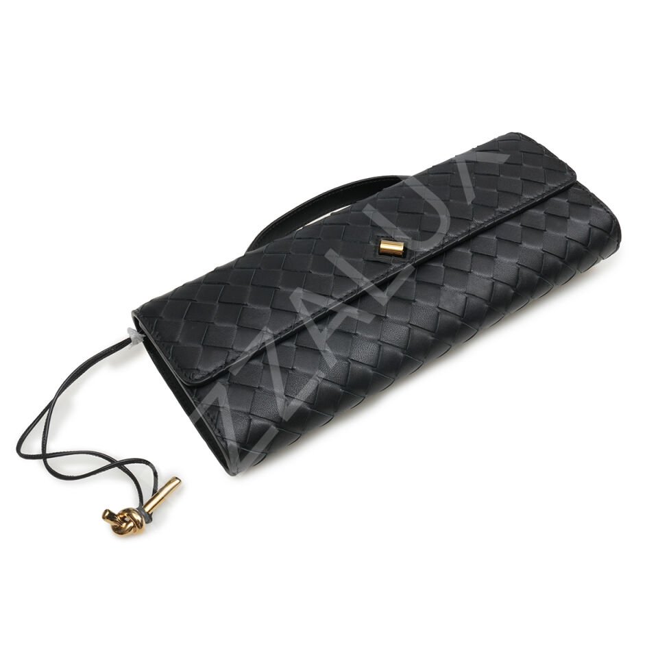 Bottega Andiamo Clutch 13*31*3 Small Siyah Kadın Çanta