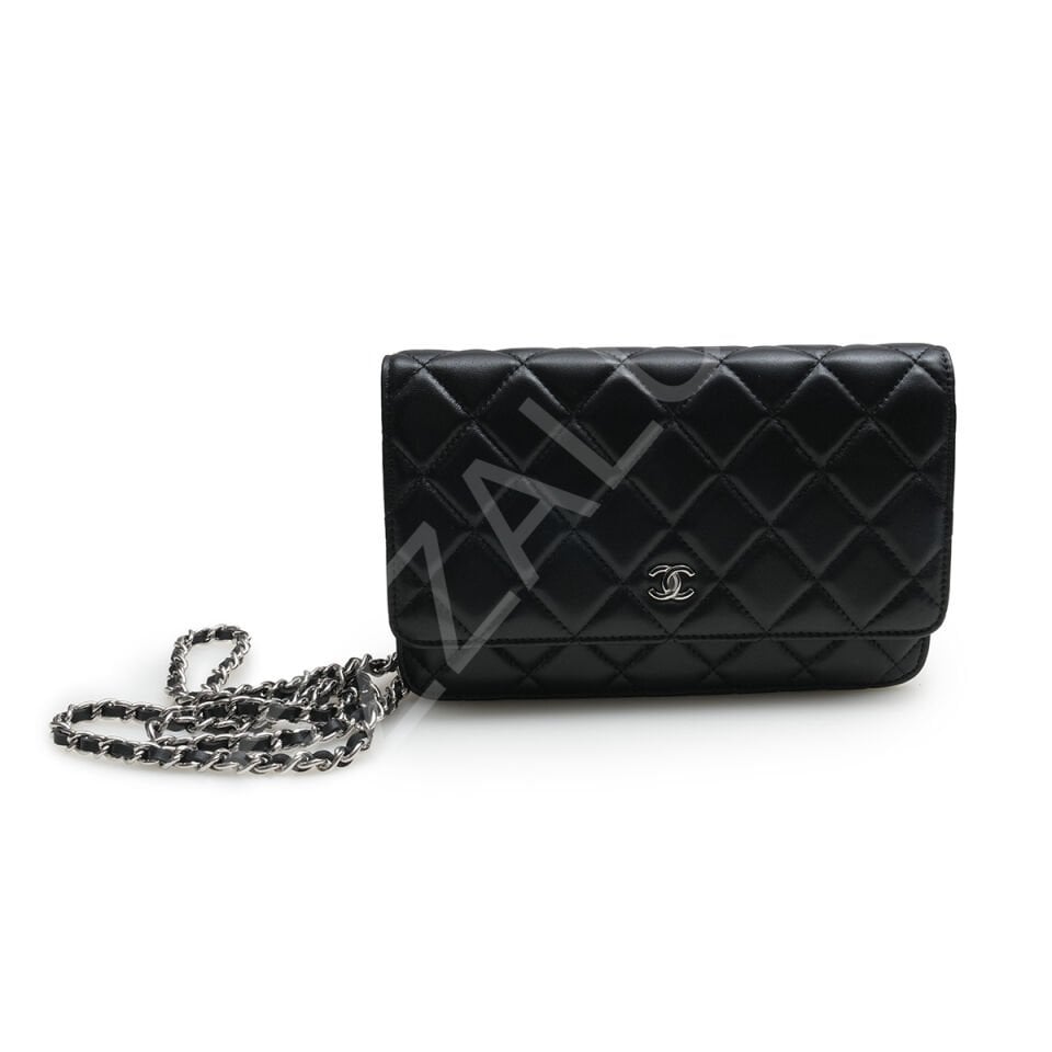 Chanel 24 Clutch  Mini Siyah Gümüş Kadın Çanta